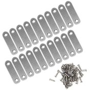 Resim 20 Adet 55 15mm Düz Köşe Bağlantı Parçaları, Paslanmaz Çelik 