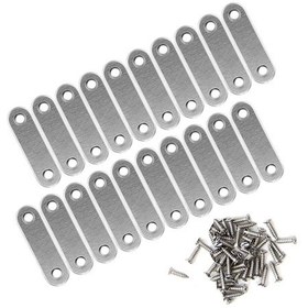 Resim 20 Adet 55 15mm Düz Köşe Bağlantı Parçaları, Paslanmaz Çelik 