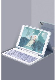 Resim Muratech Newface iPad Uyumlu Air 11 2024 Kılıf Kc01 Smart Klavyeli Tablet Kılıfı - Lacivert 