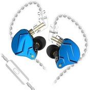 Resim Kz Zsn Pro X 1ba + 1dd Hibrit Sürücü Hıfı Metal Kulak İçi Kulaklık Spor Gürültü Royal Blue With Mic 