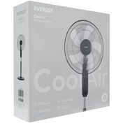 Resim EVEREST FAN11, SİYAH, CoolAir, 3 Kademeli Hız, 40cm 5 Kanat Pervane ve Çerçeve, 45W, Otomatik Salınım, Yükseklik Ayarlı Vantilatör 