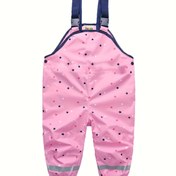 Resim Kızlar için Pembe/Mavi Yıldız Desenli Jumpsuit, Ayarlanabilir Askılar ve Bağcıklı Bel - Hafif Yazlık ve Dış Mekan Giyim, Rahat Plaj Giyimleri, Eğlenceli Dış Mekan Kıyafetleri, Rahat Elastik Bel, Dış Mekan İçin 