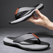 Resim Erkekler için Yazlık Terlikler, Rahat Yumuşak Tabanlı ve Dokuma Kayış Tasarımlı Moda Plaj Sandaletleri, Günlük Yaşam, Ev, Alışveriş ve Çoklu Saha Kullanımına Uygun 
