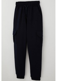 Resim Poyraz Kids Erkek Çocuk Eşofman Altı Komando Cepli Bağcıklı Beli Lastikli 9-12 Yaş, Lacivert Lacivert 