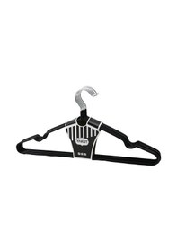 Resim Siyah 10pcs Silikon Kaplamalı Metal Elbise Askısı 5468 Çok Renkli 