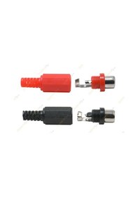 Resim Koodmax Rca Dişi Jak - Rca Dişi Fiş - Rca Tos - Plastik Siyah 