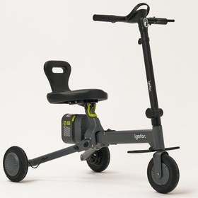 Resim İgofor 3 Tekerlekli Katlanabilir Elektrikli Oturulabilir Scooter Gri 