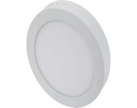 Resim Mikasso 18 Watt Panel LED Armatür Sıva Üstü Yuvarlak Ct 5233 Günışığı Sarı Işık 3200K Alüminyum Kasa 