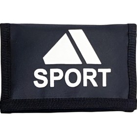 Resim Vanilla Collection Cırt Cırtlı Kapak Fermuar Para Bölmeli Unisex İnterpeks Kumaş Genç Spor Cüzdan Siyah Floter 
