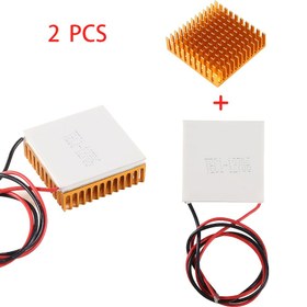 Resim 1 adet TEC1-12706 Yarı İletken Soğutma Plakası, 12V 6A Isı Söndürücü Termoelektrik Soğutucu Modülü + 1 adet 40Mm Isı Söndürücü. 