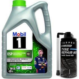 Resim Mobil 1 Esp 5W-30 Motor Yağı 5 L + Carpex Auto Lastik Tamir Kiti 