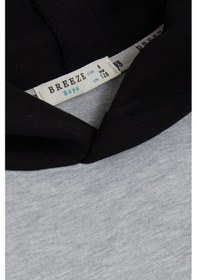 Resim Breeze Girls & Boys Erkek Çocuk Sweatshirt Kapüşonlu Yazı Baskılı 8-14 Yaş, Gri Melanj-gri Melanj Gri Melanj 
