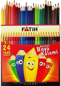 Resim 24 Renk Tam Boy Kuru Boya Kalemi Çok Renkli 