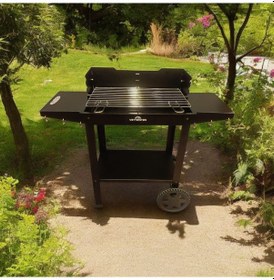 Resim Wetterstein Tekerlekli Metal Sehpalı Mangal/barbekü S Model 