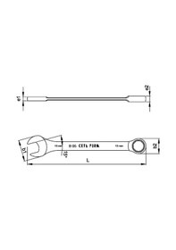 Resim Cetaform B05 Serisi C-gear Cırcırlı Kombine Anahtarlar Düz B05- 