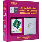 Resim Instax Square Link Beyaz Akıllı Telefon Yazıcısı Bundle Box 