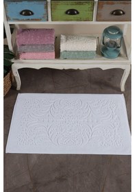 Resim Varol 2 Adet Gramajlı Jakaranda Ayak Havlusu Paspas Beyaz-standart Beyaz 