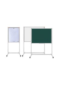 Resim Tekerlekli Ayaklı Sabit Yazı Tahtası 90X120 Beyaz 