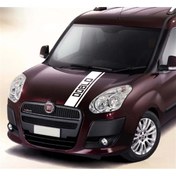 Resim Lasirius Fiat Doblo Ön Kaput Şerit Sticker Etiket Modeli 