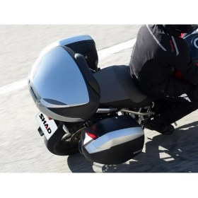 Resim Motoanl Motosiklet SH-36W Yan Çanta Takım Siyah White ( Beyaz Kapaklı ) Motor Tur Çantası 