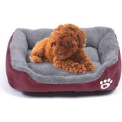 Resim Sunskyy Sunskyy Şeker Renk Dört Mevsim Hakiki Sıcak Pet Köpek Kulübesi Mat Teddy Köpek Mat, Boyut: L, 66 50 14cm Şarap Kırmızısı Diğer 