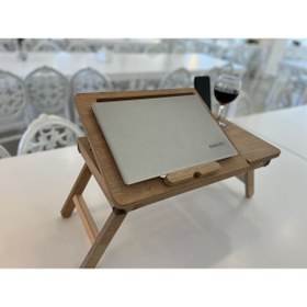 Resim Genel Markalar 54 cm Keyif Tepsisi- Laptop-tablet Standı-kitap Okuma-sehpa 30 cm 30 cm Beyaz Ahşap 