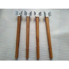 Resim Demontepark Ahşap Masa Ayağı, Konik Masa Ayağı, Ceviz Renk Masa Ayağı 