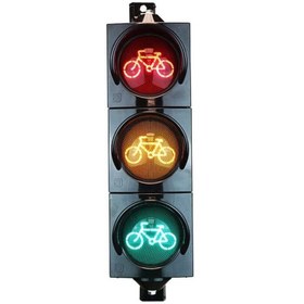 Resim İleri Trafik 100 mm Power Led'li Sinyal Verici Bisiklet Figürlü 