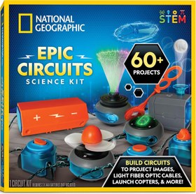 Resim National Geographic Epic Circuits Bilim Seti - 60 Elektrik Devresi STEM Seti 