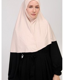 Resim Manolyaşal İslamic Hijab Pratik Eşarp Peçeli-peçesiz Hazır Türban Sufle - Pudra Pudra 