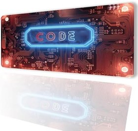 Resim SonicTouch UltraGrand Code Devre Kartı Dikişsiz Xxl Gaming Oyuncu Masaüstü Klavye Mouse Pad 40x90Cm 