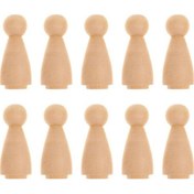 Resim Hangfox Ahşap Oyuncak Dekoratif Figürler, Ev Dekoru İçin El Yapımı Boyama Seti, 10 Adet, Çeşitli Stiller, Odalarınızı Zenginleştirir 