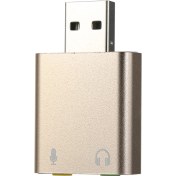 Resim Moveevo Usb 2.0 Dış Ses Kartı, 3.5mm Mikrofon Ve Kulaklık Dönüştürücü, Sürücü Gerektirmeyen, Bilgisayar Ve Dizüstü Uyumlu, Altın Renk 