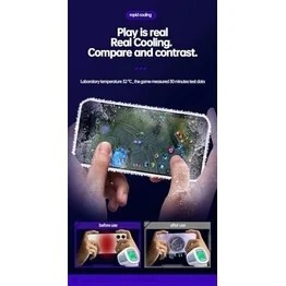 Resim Profesyonel Kablolu Yarı Iletken Şok Buzlama Uyumlu Soğutucu Fan Gamer Oyuncu Radyatör Şok Soğutma Fanı Yeni Nesil Altı Çekirdek Teknoloji Telefon Soğutma Fanı (ZR-S18) 