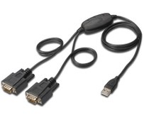 Resim Digitus DA-70158 1.5 Mt USB 2.0 to 2xRS232 Seri Erkek-Erkek Dönüştürücü Kablo 