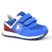 Resim Hakiki Deri Mavi Cırtlı Erkek Bebek Spor Ayakkabı (413101680) 