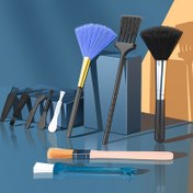 Resim Temizleme Fırçası Çatlak Temizleme Çok Fonksiyonlu Araç Toz Alma Yumuşak Kıl Fırça Temizleme 10'luk Set 