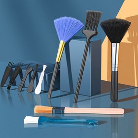 Resim Temizleme Fırçası Çatlak Temizleme Çok Fonksiyonlu Araç Toz Alma Yumuşak Kıl Fırça Temizleme 10'luk Set 