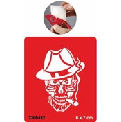 Resim Dumanlı Kafa İskelet Tattoo Geçici Dövme Şablonları Kına Kalıpları 