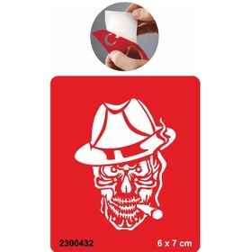 Resim Dumanlı Kafa İskelet Tattoo Geçici Dövme Şablonları Kına Kalıpları 