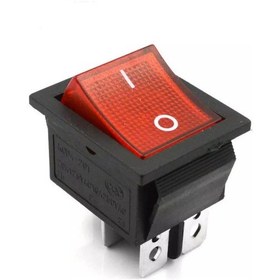 Resim Ic-104 Geniş Kırmızı Işıklı Anahtar On-Off 4P 50 Adet 