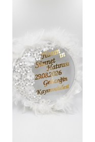 Resim GÜVEN Karbeyaz Sünnet Tefi Şeffaf İsme Özel Yazı Kına Gecesi 
