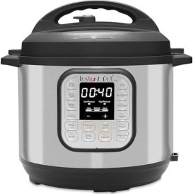 Resim Esmo Home Instant Pot Duo 7'si 1 Arada Akıllı Pişirici, 5.7 L, Düdüklü Tencere, Yumuşak Pişirici, Pilav Pişirici, Sote Tavası, Yoğurt Hazırlayıcı, Buharlı Pişirici ve Yemek Isıtıcısı, Siyah/paslanmaz Çelik 