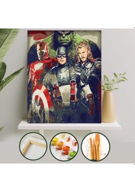Resim Sayılarla Boyama Tuval Seti 40X50 Cm - Avengers 