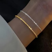 Resim Kadınlar için 18K Altın Kaplama Bakır Parıltılı Bilezik - Şık & Sevimli Çok Yönlü Takı, Günlük Kıyafetler ve Partiler İçin, Sevgililer Günü Hediyesi - Yıl Boyu Aksesuar 