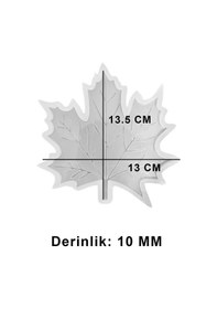 Resim Tahtakale Toptancı Epoksi Damar Detaylı Çınar Yaprağı Bardak Altlığı Kalıbı 13 Cm 