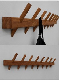 Resim İskandinav Tarzı Ahşap Askılık - Çoklu Duvar Askısı 
