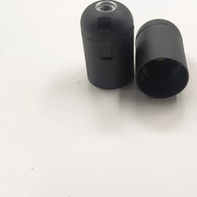 Resim Retro Vitrini Dekoratif Plastik E-27 Düz Geçmeli Duy Siyah (2 Adet) 