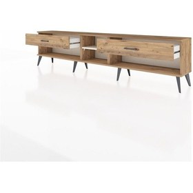 Resim Arges Tv Ünitesi Tek Raflı 2 Çekmeceli 220x30x51 Çam-aytaşı/çam Aytası/atlas Çam - Atlas Çam 