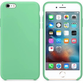 Resim PiyasaSepeti Apple iPhone 6 Plus Altı Açık Liquit Lansman Silikon Mint Yeşil 